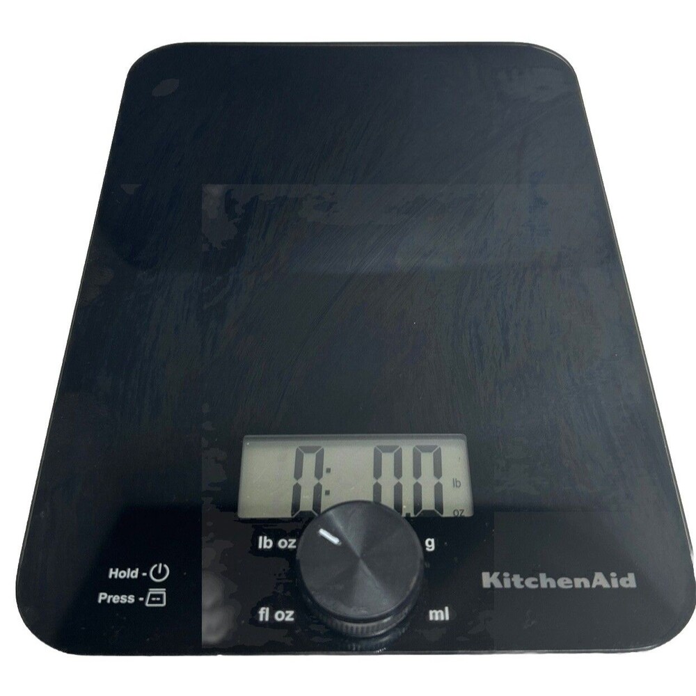 🔥KitchenAid 11lb Digital‎ Glass Top Kitchen and Food Scale Measures Liquid VGC